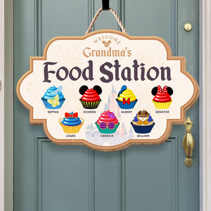 Welcome Grandma's Food Station- Personalized Wood Art TZ-SDXN-01qhqn041123qnpa - Wood Sign - GoDuckee