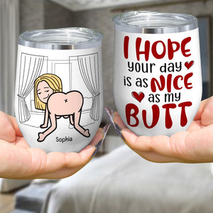 I Hope Your Day Is As Nice As My Butt-Personalized Coffee Mug-Gift For Couple- Funny Couple Mug - Coffee Mug - GoDuckee