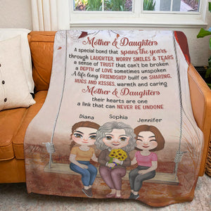 Their Hearts Are One A Link That Can Never Be Undone-Personalized Blanket-Gifts For Mom- Mom And Children Blanket - Blanket - GoDuckee