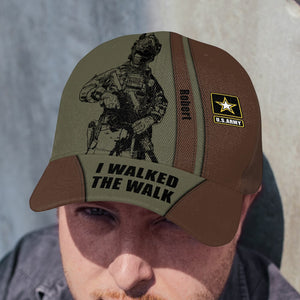 I Walk The Walk Personalized Veteran Classic Cap 03QHQN100723 - Classic Cap - GoDuckee