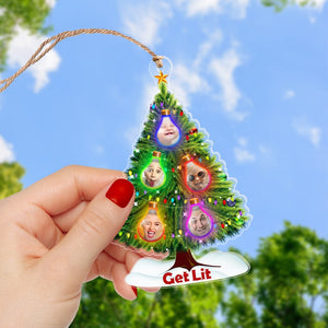 Custom Photo Ornament, Christmas Tree Acrylic Ornament, Gift For Family - Ornament - GoDuckee