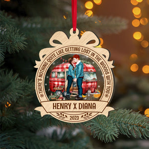 Couple, Lost In The Woods With You, Ornament Personalized, Christmas Gifts For Couple - Ornament - GoDuckee