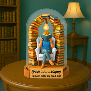 Reading Book Plaque - Personalized Gifts For Book Lovers 05hutn050625 - Shaped Plaques - GoDuckee