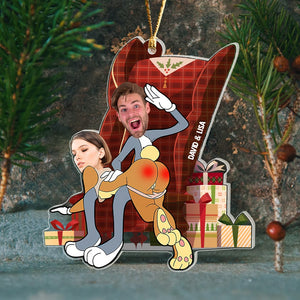 Funny Custom Couple Face 02OHPU291123 Acrylic Ornament, Gift For Couple - Ornament - GoDuckee