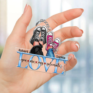 You Are My Solemate-Personalized Keychain- Gift For Him/Gift For Her- Shoes Couple Keychain - Keychains - GoDuckee