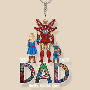 Personalized Gifts For Dad Keychain Best Dad Ever 05qhqn270124pa - Keychains - GoDuckee