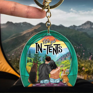 Couple, Camping Couple, Let's Get In-Tents, Personalized Keychain, Valentine Gift, Couple Gift - Keychains - GoDuckee