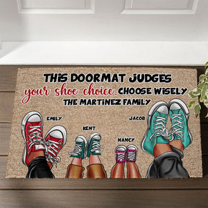 Personalized Gifts For Family Doormat Choose Wisely - Doormats - GoDuckee