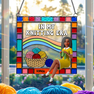 Personalized Gifts For Knitting Lovers Suncatcher Ornament 04ohtn080825 - Ornament - GoDuckee