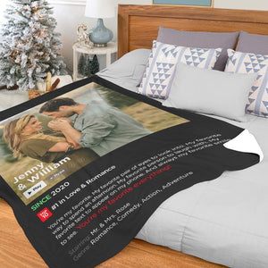 The Couple, You're My Favorite Everything, Personalized Blanket, Gift For Couple, 03NAPO301123 - Blanket - GoDuckee
