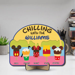 Personalized Gifts For Ice Cream family Wood Sign 03napu040724 - Wood Sign - GoDuckee