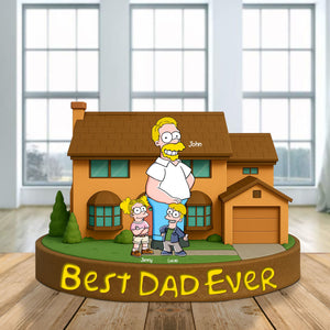 Personalized Gifts For Dad Plaque Best Dad Ever 05totn140425pa - Shaped Plaques - GoDuckee