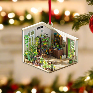 Christmas Garden House Personalized Ornament - Ornament - GoDuckee