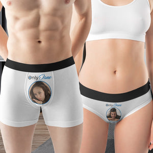 Custom Photo Gifts For Couple Men's Boxers and Women's Briefs Only You 03QHPU150124 - Boxers & Briefs - GoDuckee