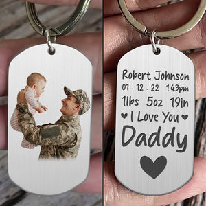 I Love You, Daddy, Custom Photo Keychain, Gift For Dad, 01TOPO191223 - Keychains - GoDuckee
