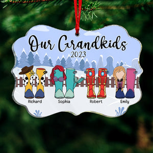 Our Grandkids 2023-Personalized Medallion Acrylic Ornament PW-02naqn011123 - Ornament - GoDuckee