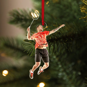 Personalized Custom Photo Ornament, Christmas Gifts For Badminton Lovers, 06PGPO250923 - Ornament - GoDuckee