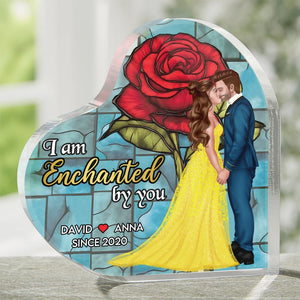 Personalized Gifts For Couple Heart Plaque I Am Enchanted By You 03HTPU060224PA - Shaped Plaques - GoDuckee