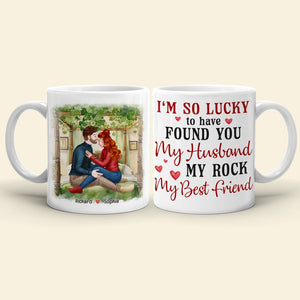 I'm So Lucky To have Found You-Personalized Coffee Mug- Gift For Husband/Gift For Wife- Couple Mug - Coffee Mug - GoDuckee