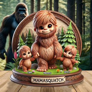 Personalized Gifts For Mom Big Foot Plaque Mamasquatch 04katn150425 - Shaped Plaques - GoDuckee
