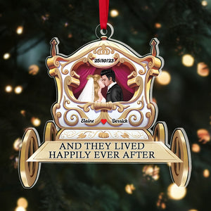 And They Lived Happily Ever After, Personalized 02QHPU191023 Couple Ornament, Christmas Gifts - Ornament - GoDuckee