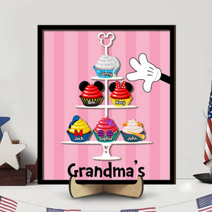 Personalized Gifts For Grandma Wood Sign 04qhtn170224qnpa Cartoon Cupcakes - Wood Signs - GoDuckee