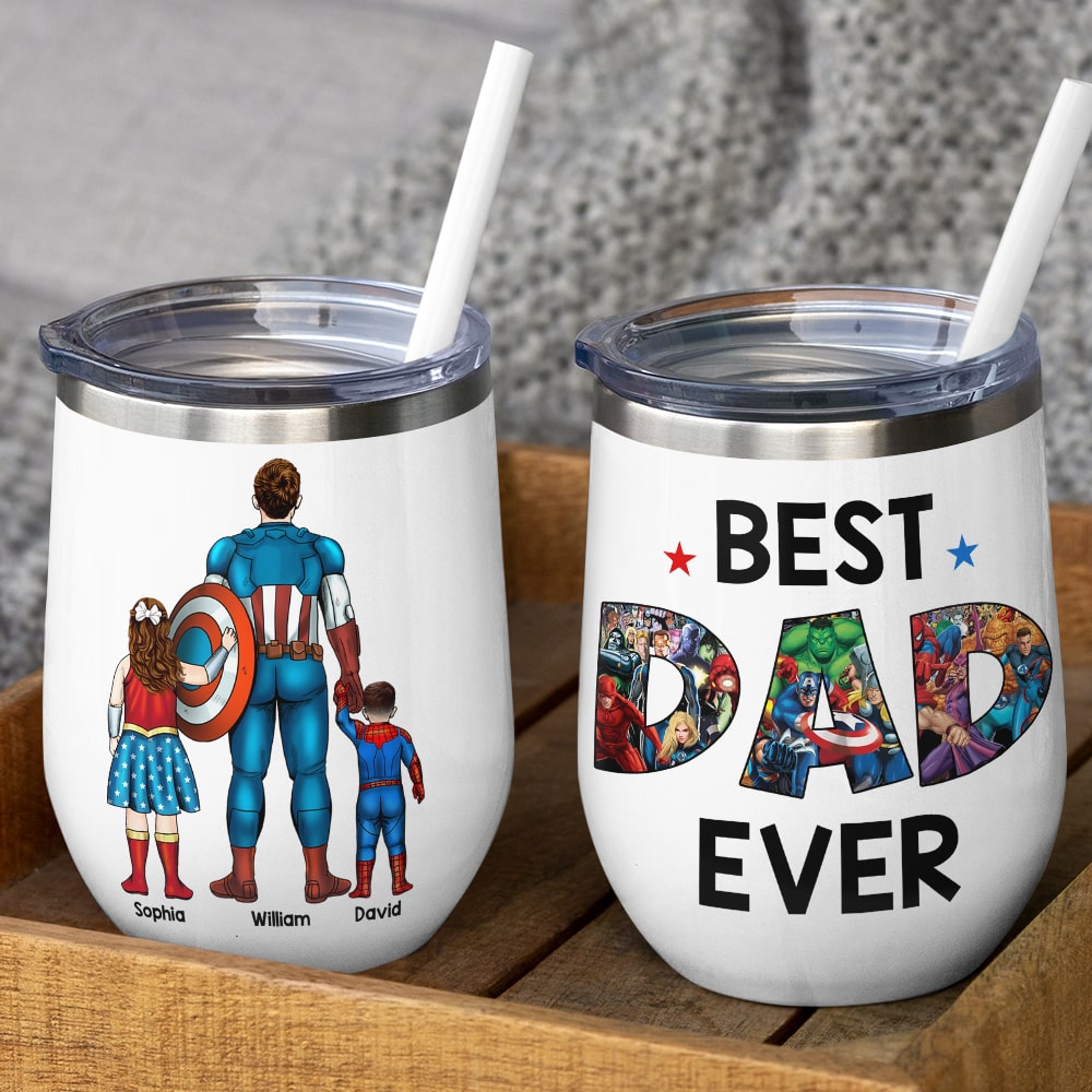 Personalized Gifts For Dad Wine Tumbler 06qhqn110524pa Father's Day - Tumbler Cups - GoDuckee