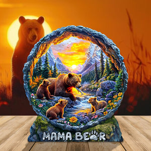 Personalized Gifts For Mom Plaque 04hutn270325 Mama Bear - Shaped Plaques - GoDuckee