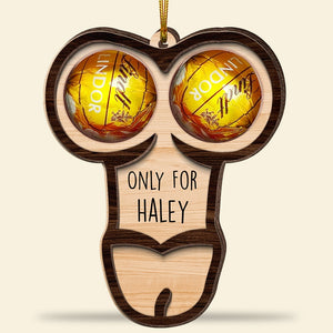 Couple Chocolate Holder-Personalized Wood Ornament-Christmas Gift For Couple- Funny Couple Ornament - Ornament - GoDuckee