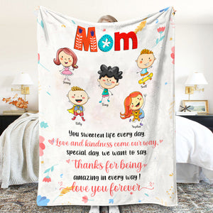 Mother, You sweeten Life Every Day, Personalized Blanket, Mother Gifts - Blanket - GoDuckee