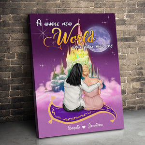 Couple, A Whole New World For You And Me, Personalized Poster, Couple Gifts, 01DNPO140623TM - Poster & Canvas - GoDuckee