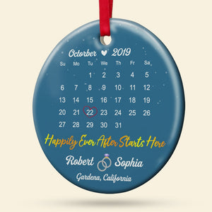 The Couple, Happily Ever After Custom Photo Ornament, Christmas Gifts For Couple - Ornament - GoDuckee