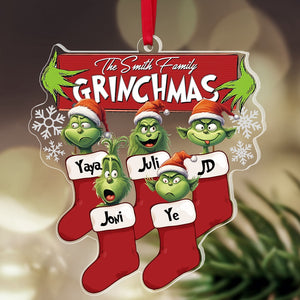 Funny Kids On Xmas Socks, Personalized 01OHPU131023 Ornament, Christmas Gift For Family - Ornament - GoDuckee