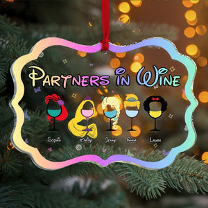 Friends, Partners In Wine, Personalized Ornament, Christmas Gifts For Friends, 03TOPO181123 - Ornament - GoDuckee