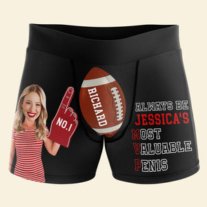 Sport Couples- Custom Photo Men Boxer Briefs- Gift For Him/ Gift For Husband-Funny Couple Boxer - Boxer Briefs - GoDuckee