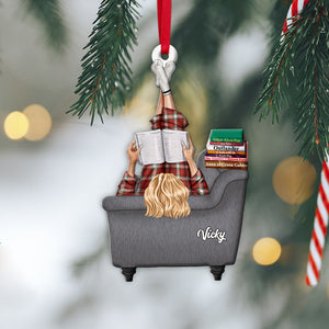 The Reader, Personalized Book Title Ornament, Christmas Gifts For Book Lovers - Ornament - GoDuckee