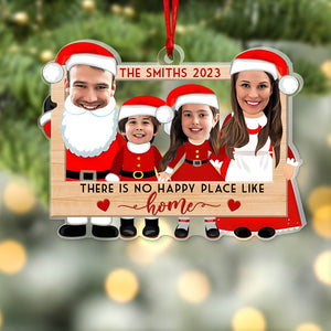 There Is No Happy Place Like Home- Custom Photo Acrylic Ornament- PW17-AONMT-02toqn120923 - Ornament - GoDuckee