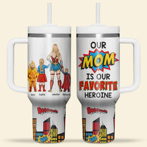 Personalized Gifts For Mom Tumbler Our Mom Is Our Favorite 06ohqn300324pa - Tumbler Cups - GoDuckee