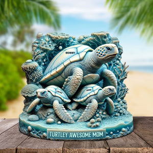 Sea Turtle Plaque Personalized Gifts For Mom 02qhtn0030525 - Shaped Plaques - GoDuckee