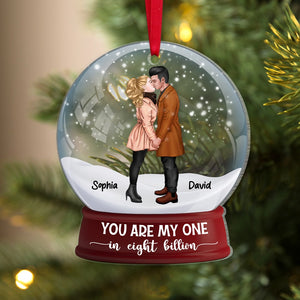 You Are My One In Eight Billion-Personalized Acrylic Ornament-Couple Gift- Couple Ornament - Ornament - GoDuckee