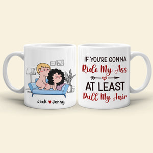 At Least Pull My Hair-Gift For Couple-Personalized Coffee Mug-Funny Couple Mug - Coffee Mug - GoDuckee