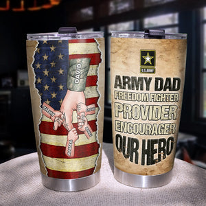 Military Dad, Best Dad Ever, Personalized Tumbler, Gift For Dad, 01TOPO081223HH - Tumbler Cup - GoDuckee
