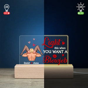 Couple, Light This When You Want A BJ, Personalized Led Light, Gift For Couple, 01NATN180723HH - Led Night Light - GoDuckee