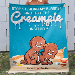 Stop Stealing My Blanket-Personalized Blanket-Couple Gift- Naughty Couple Blanket - Blanket - GoDuckee