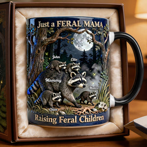 Funny Raccoon Mom Coffee Mug - Personalized Gifts For Mom 03NADT280226 - Coffee Mug - GoDuckee