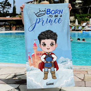 Born To Be Princess, Personalized Beach Towel TZ-02PGPU121023HA, Gift For Kids - Beach Towel - GoDuckee