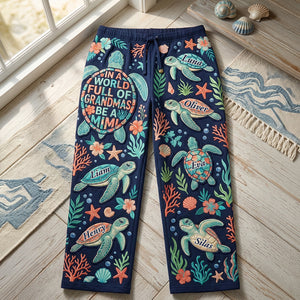 Grandma Turtle Pajama Pants - Personalized Gifts For Grandmas 03nadt090326 - Pajama Pant - GoDuckee