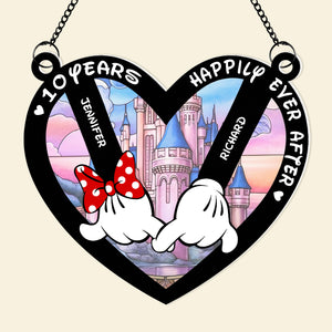 Personalized Gifts For Couple Suncatcher Window Hanging Ornament 03xqqn080624 - Ornament - GoDuckee
