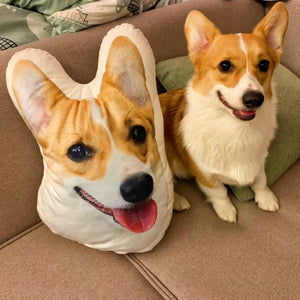 Pet Custom Shape Pillow, Upload Pet's Photo, Gift For Pet Lovers - Pillow - GoDuckee