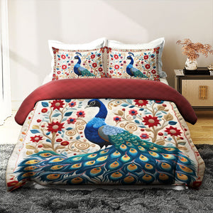 Personalized Gifts For Peacock Quilt Bed Set 04huti210125 - Blanket - GoDuckee